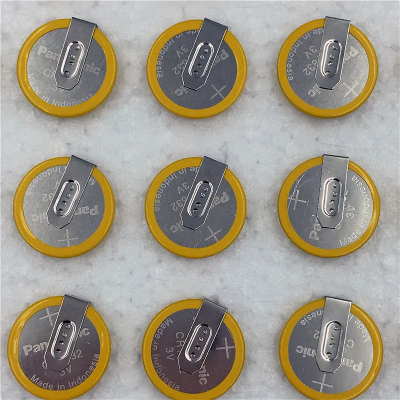 

10pcs/lot Panasonic CR1632 3V Button Battery H type horizontal with 2 Soldering Pins CR 1632 lithium batteries cell