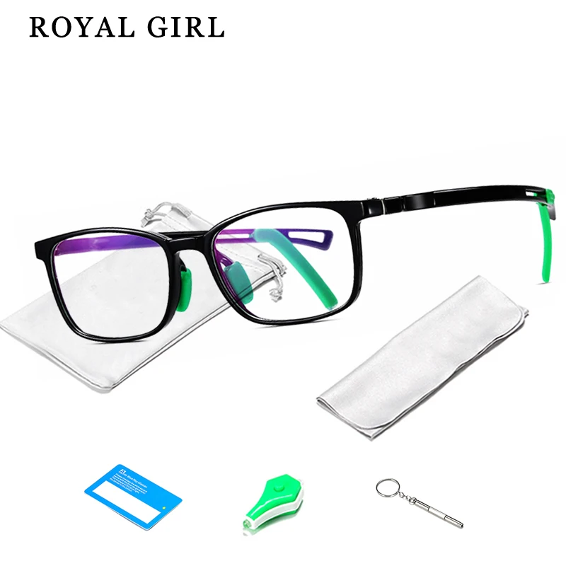 

ROYAL GIRL New Child Anti-Blue Optical Frame TR90 Light Glasses Eyeglasses Prescription Glasses Kids Girl ss092