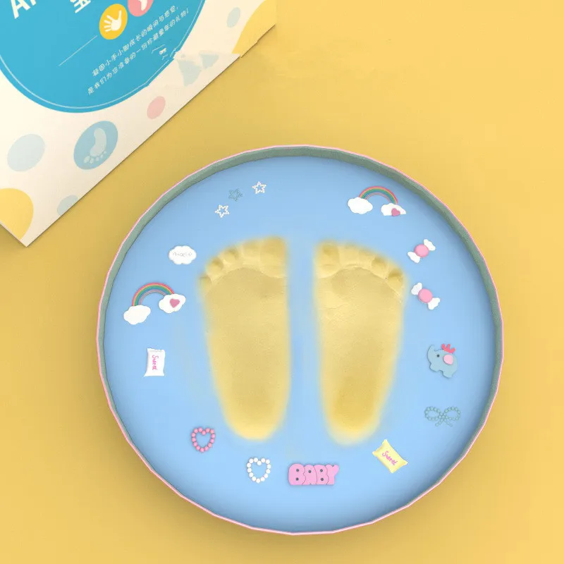 Kit d'empreinte à empreintes digitales de bébé | Souvenirs imprimés de boue et de pieds de bébé, moule à main et pieds pour bébé, cadeau de cent jours