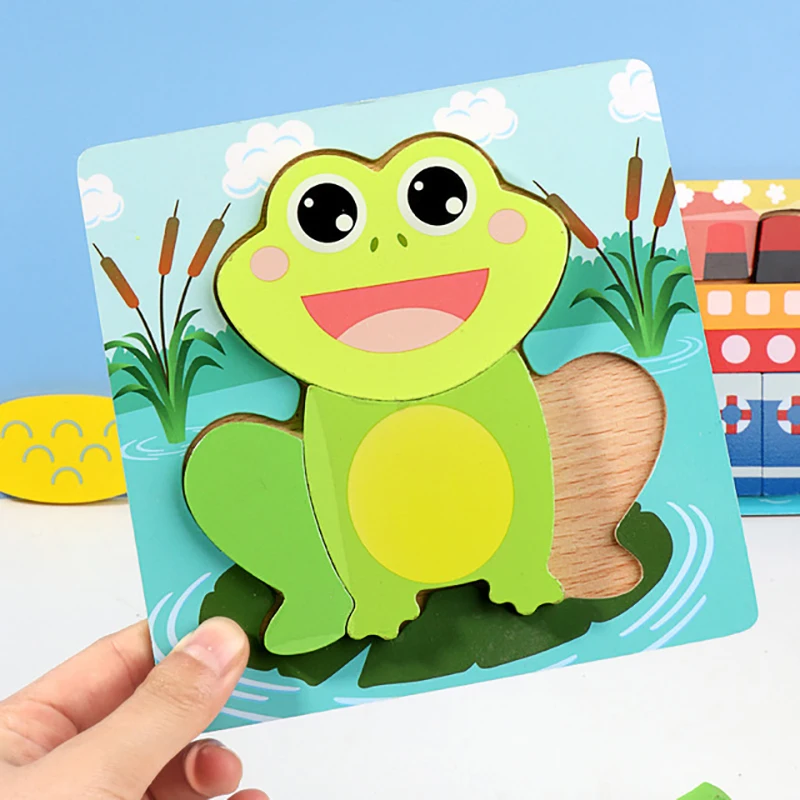 3D Пазлы утолщенная деревянная игрушка для малышей игрушки lntellectual развитие мальчики девочки детские игрушки головоломка Ранние развивающие подарки