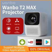 Global Version Wanbo Smart Projector T2 MAX LCD Projector LED Support 1080P Vertical Keystone Correction HDM Interface USB