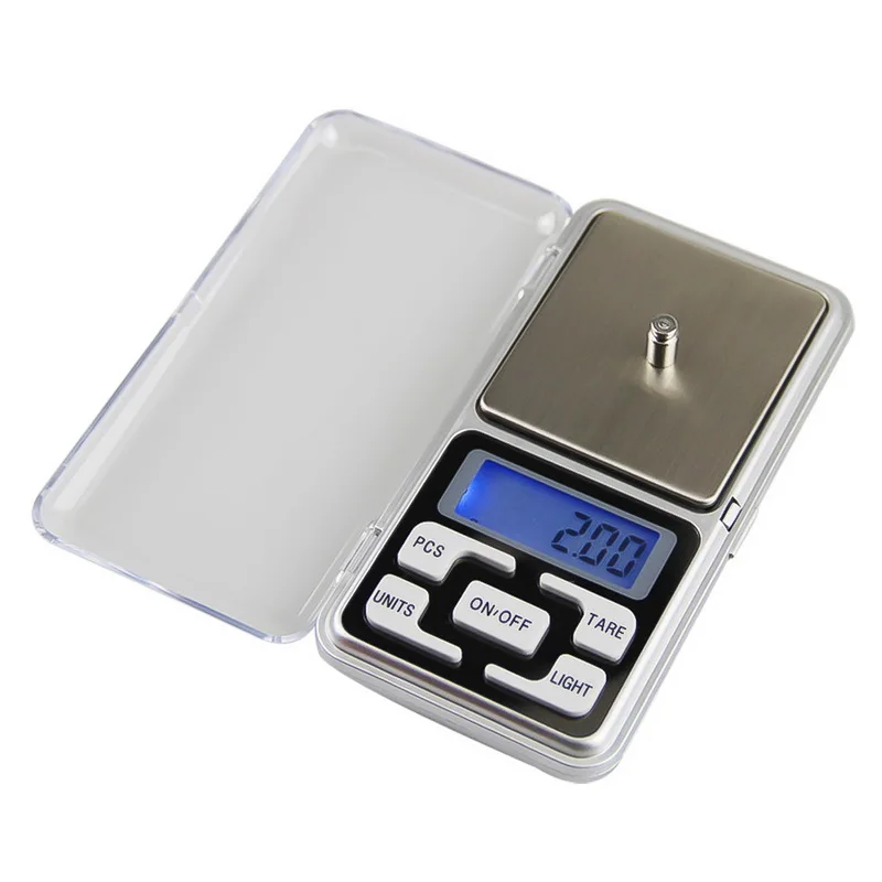 Электронные цифровые карманные весы 0,01 г точность мини весы для взвешивания ювелирных изделий Подсветка весы для Kitchen100/200/300/500g
