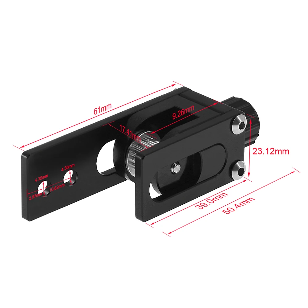 TWO TREES® Black 2020 V-Slot Profile X-axis Synchronous Belt Stretch Straighten Tensioner for 3D Printer