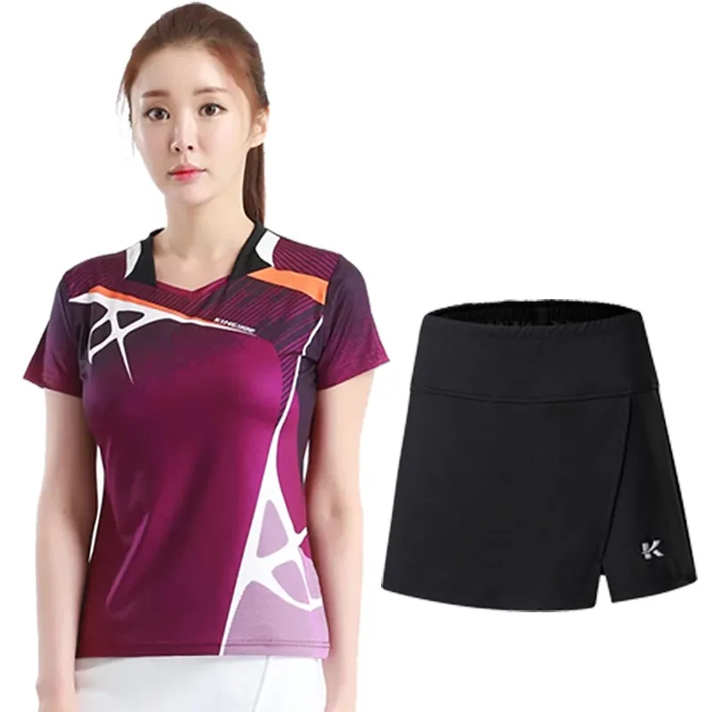 Brand Badminton T-shirt Shorts Set Casual Tennis Skirt Table Tennis Shirts Shorts Clothes Women/Men shirt Badminton Suit sports clothes
