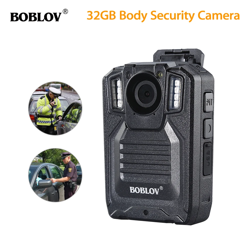 

BOBLOV HD9206 AIT Police Body Security Camera 2.0 Inch LCD 3000mAh Battery HD1296P 30FPS Audio Video Recorder Body Worn Camera