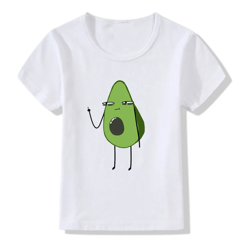 Летние детские топы, футболки с принтом авокадо, Детская футболка с забавным принтом «Let's Avo» для мальчиков и девочек - Цвет: C11