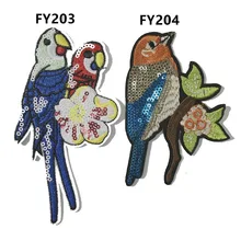 Одежда попугай бисера блёстки вышитые ткани пасты