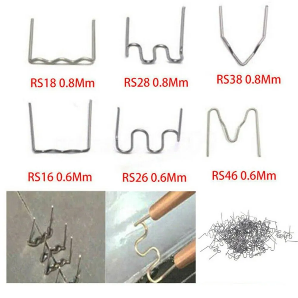 500PCS 0.6/0.8mm Hot Stapler Staples Wave Repair Staples Car Tools For Plastic Welder Cut Welding Machine Wave Staples Welder cheap stick welder