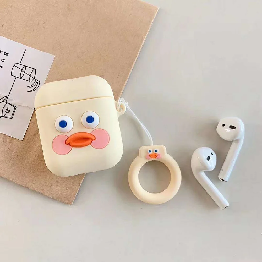 Защитный чехол для наушников для Airpods1 2, чехол, Корейская мультяшная Милая колбаса, губы, брунче, Brother dududududuck, гарнитура, зарядная коробка - Цвет: For Pods 1 2 GJ0488