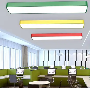 

LED modern simple rectangular ceiling lamp balcony corridor study cloakroom color kindergarten lamps children's chandeliers