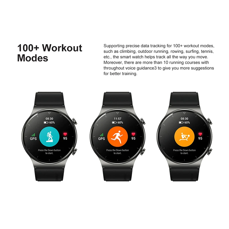 Original HUAWEI WATCH GT 2 Pro Smartwatch Built-in GPS Smart Watch Heart  Rate Tracker 14 Days Battery Life Wireless Charging