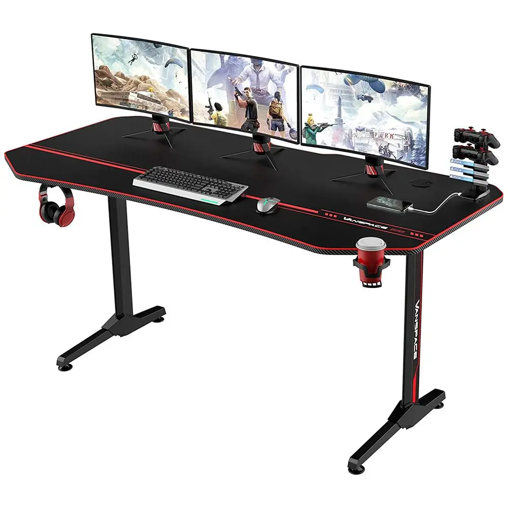 Gaming PC Desk Computer Home Office Workstation E-Sports Ergonomic Gamers Table 
