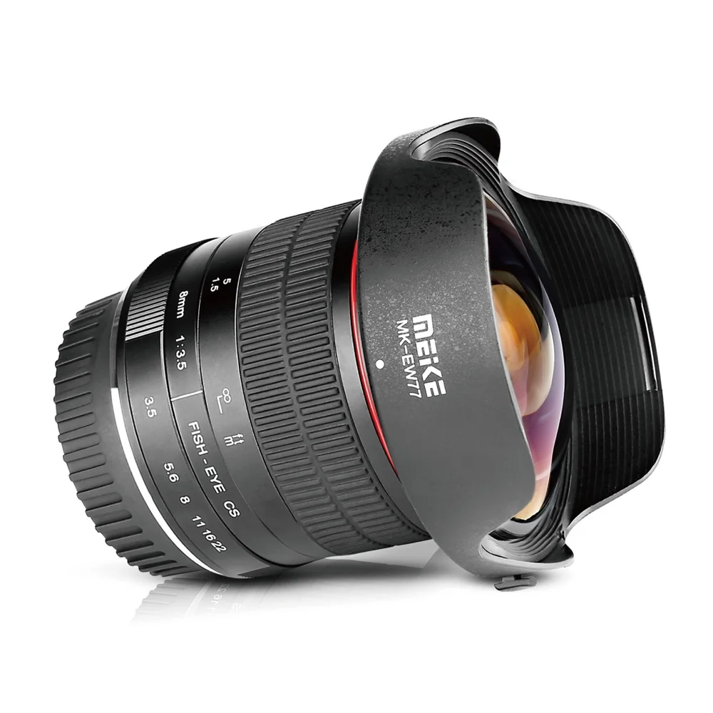 US $164.99 MEIKE 8mm F35 Aperture Super Wide Angle Manual Focus Fisheye Lens For Canon Camera Lens For Nikon DSLR Camera Full Frame APSC