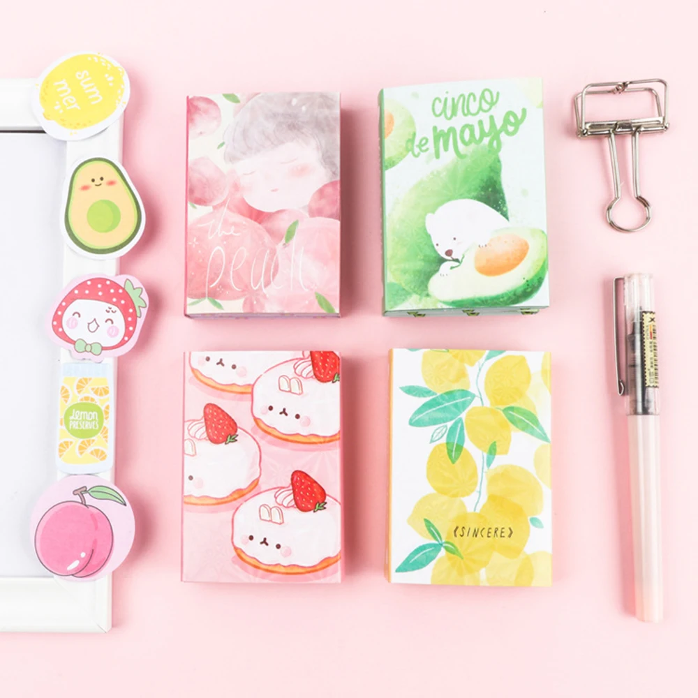 

1pcs Fruit Series Six Fold Post-it Note Student Notepad Memo Pad N-time Sticky Note Office School Stationery Supply