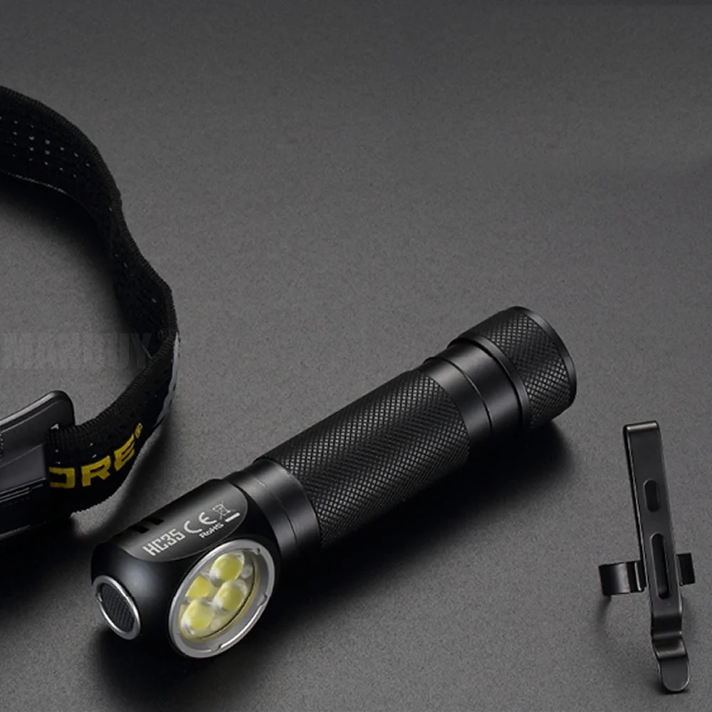 Скидка NITECORE HC35 CREE 4LED 2700 люмен Перезаряжаемые фара головного света + 4000 мА/ч 21700