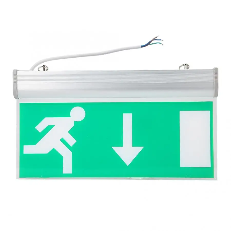 LED Emergency Exit Light Acrylic LED Emergency Exit Lighting Sign Safety Evacuation Indicator Light 110-220V