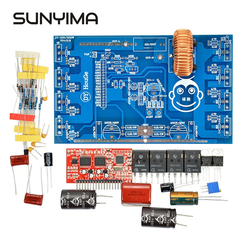 Инвертор немодулированного синусоидального сигнала SUNYIMA 1000 Вт 1 комплект|1000w pure