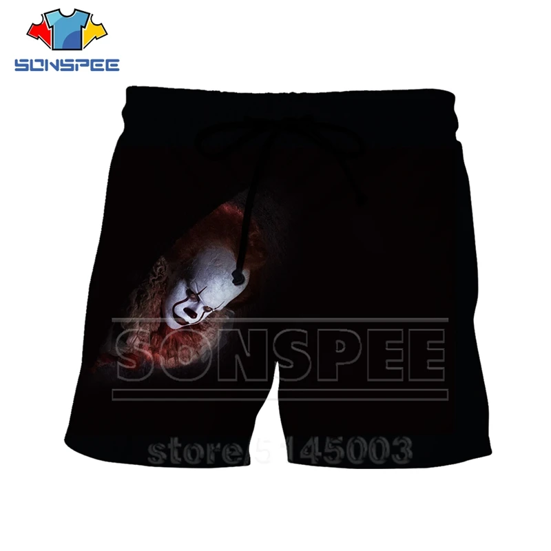 Летние мужские и женские шорты Pennywise с 3D принтом, два клоуна, пляжные, хип-хоп, уличные, спортивные, для фитнеса, модные эластичные штаны, C063-6 - Цвет: 20