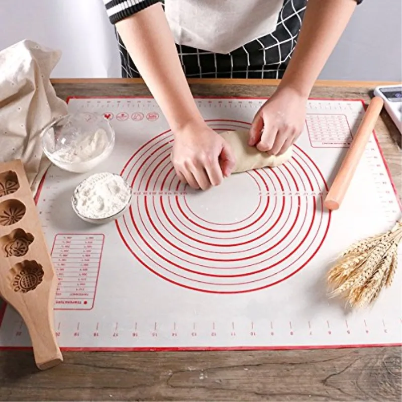 

60*40CM Non-Stick Silicone Baking Mat Pad Baking Sheet Glass Fiber Rolling Dough Mat Macaron Baking Mat Dough Pastry Tools