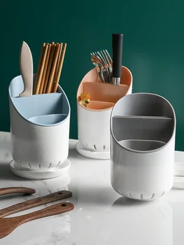 

Chopsticks cage home kitchen multi-function tableware spoon storage box drain chopsticks holder quick barrel bucket rack