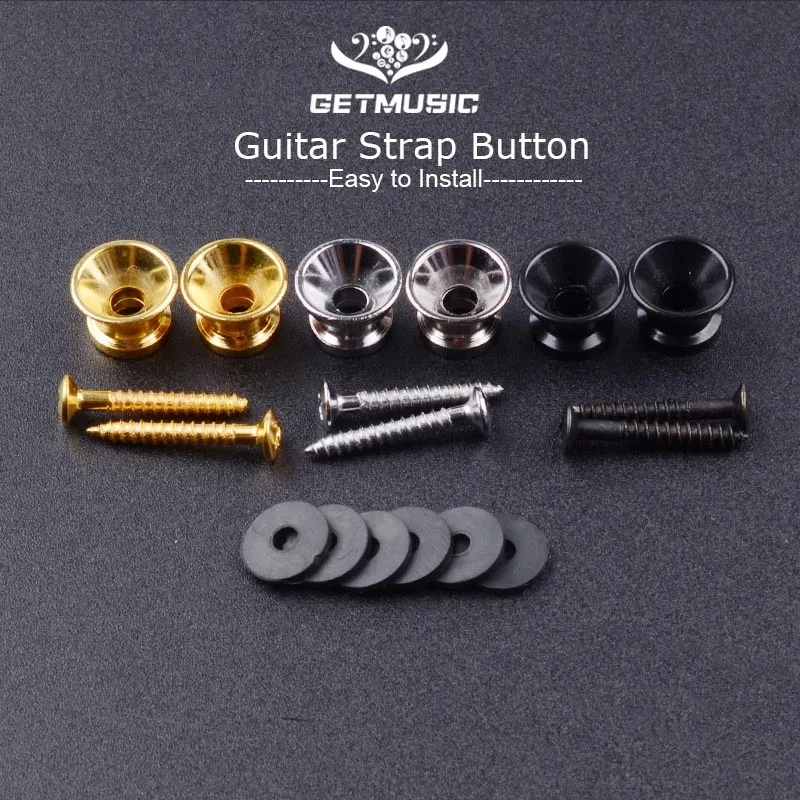 Guitar Strap Button Pegs Ukulele Lock-Locking Metal Electric-Bass Acoustic Classical