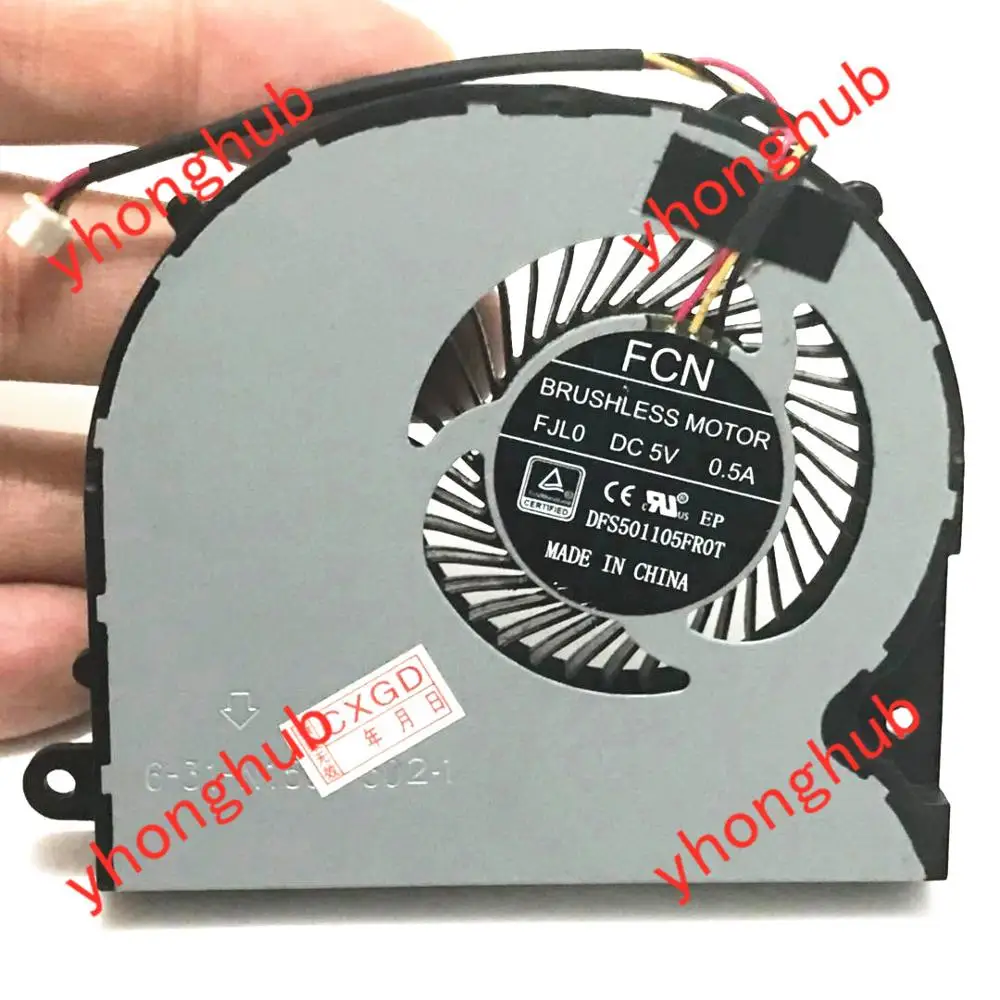 FCN DFS501105FR0T FJL0 DC 5V 0.50A 3 проводной Вентилятор охлаждения