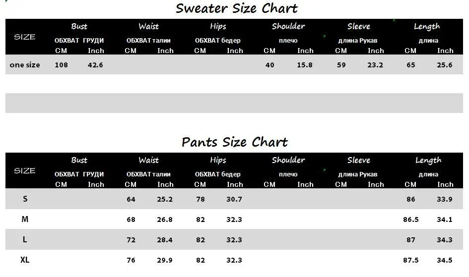 ICHOIX/свитер с вышивкой+ черные штаны женский комплект 2 шт. комплект одежды милые v-образные вырезы, комплект из двух предметов зимний комплект с черными штанами