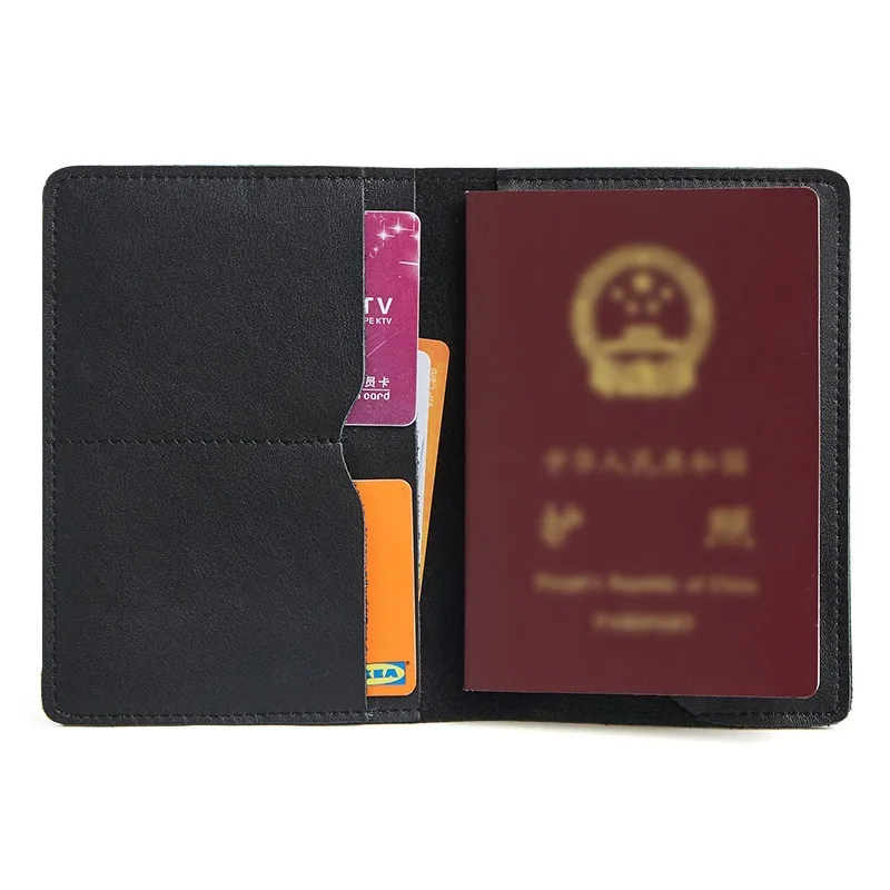 

Passport Bag Full-grain Leather Multi-functional Document Package Passport Holder Genuine Leather Card Bag Retro Fashion Passpor