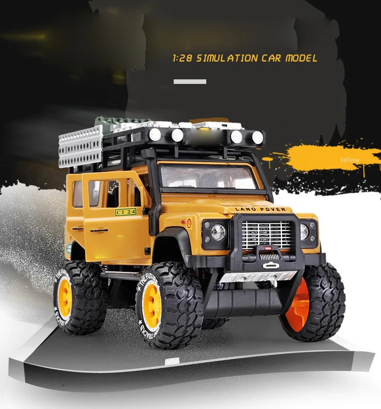 

Simulation 1:28 for Land Rover Camel Cross-Country Alloy Model Car Diecast Offroad SUV Toy Car Model Toys for Children