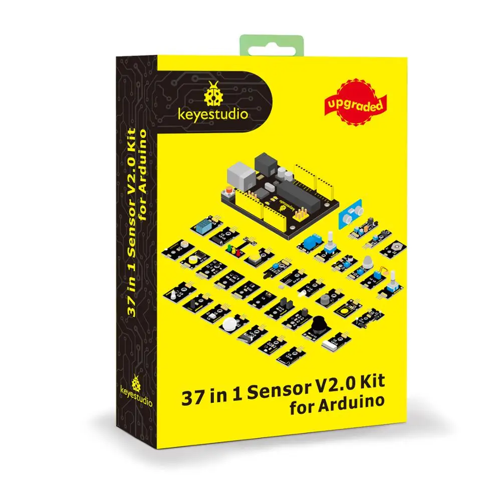 Новинка 2020! Keyestudio новый сенсорный стартовый комплект V2.0 37 в 1 коробка для Arduino UNO