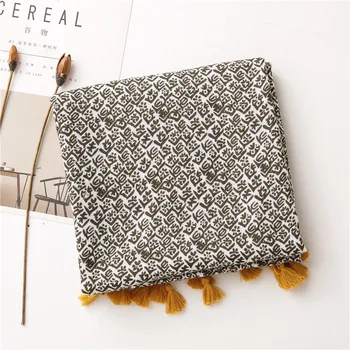 

2020 women vintage designer hijab scarf luxury brand ethnic long letters scarf female spring Snood Muslim Sjaal Head Wrap