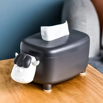 

New Cartoon Sheep Tissue Cover Box Napkin Holder Storage Container Phone Stand Office Desktop Paper Towel Organizer