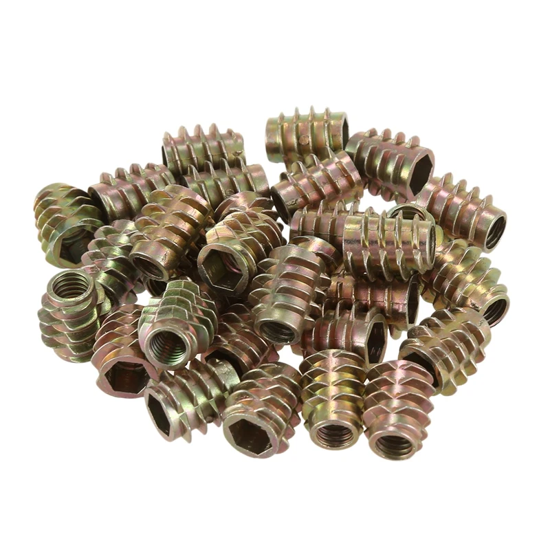 

30pcs M6x13mm Zinc Plated Hex Socket Screw in Thread Insert Nut