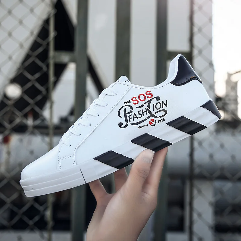 

Students yan chu xie Men And Women Celebrity Style Leather Sports Waterproof Shoes Three Bars Casual MacBook Shoe