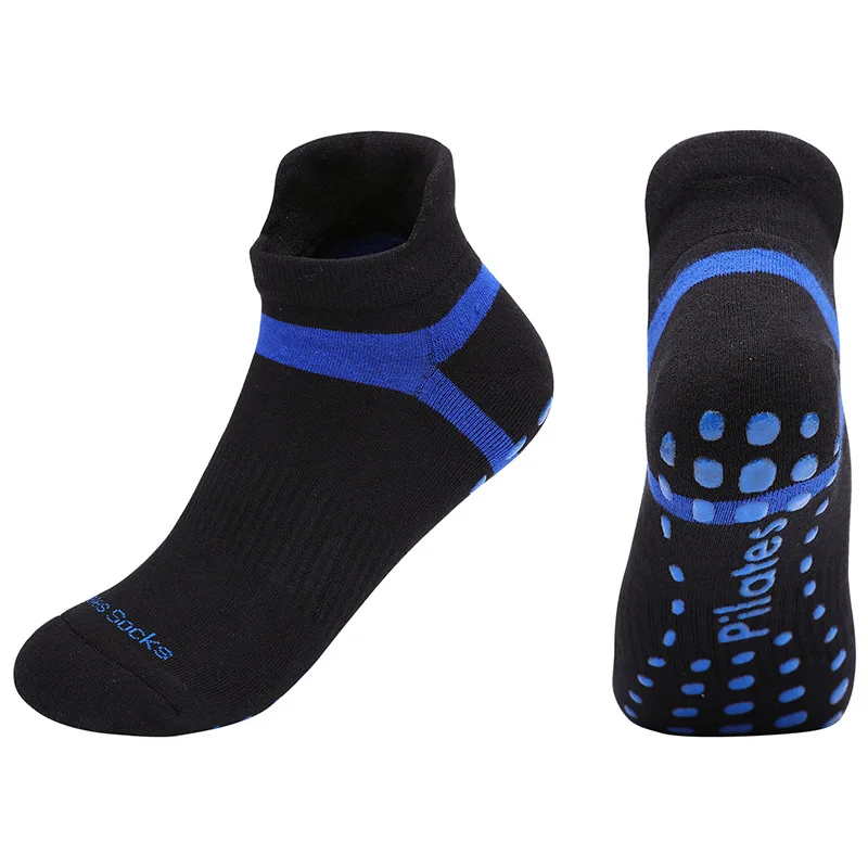 Plus Size Yoga Pilates Socks Women Men Sport Terry Cotton Anti-Slip Compression Fitness Gym Dance Playground Floor Ankle Sock