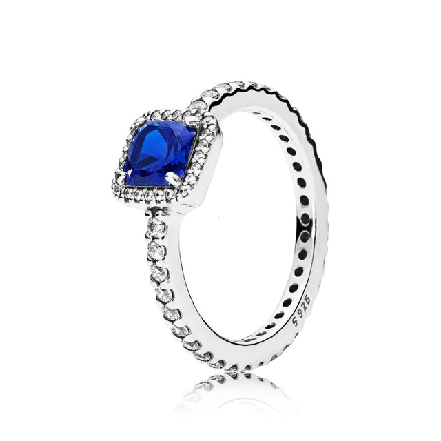 

100% silver sterling 1:1 glamour 190947nbt blue elegance timeless original female wedding ring fashion jewelry