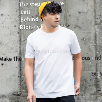 

Solid Color T Shirt Male Plus Fat Plus Size Large Size Men's Wear Fat Short Sleeve T Shirt Round Neck Fat Man