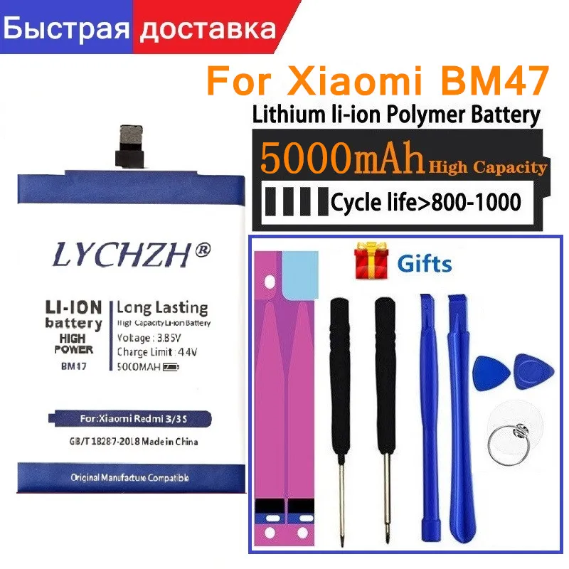 

For XiaoMi Original Battery BM47 5000 mAh for Xiaomi Redmi 3S 3X Redmi 4X Redmi 3 / 3pro High Quality Phone Replacement Batterie