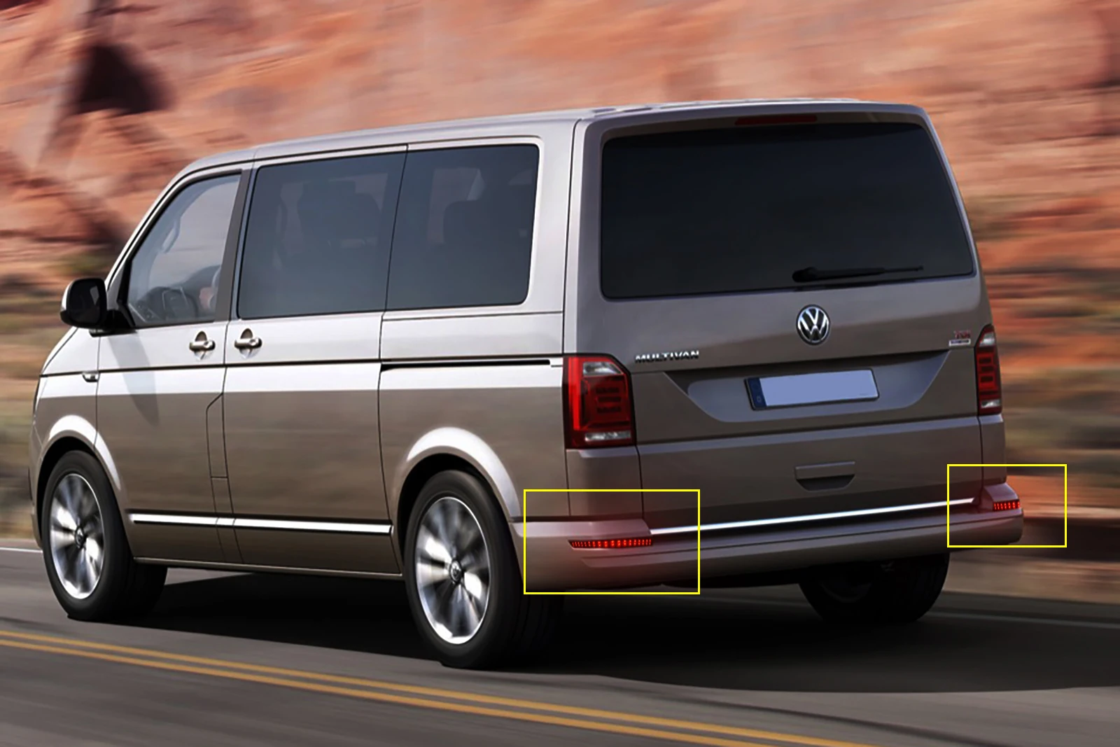 Для VW Transporter T6-up красный светодиодный задний бампер отражатель задний тормозной светильник