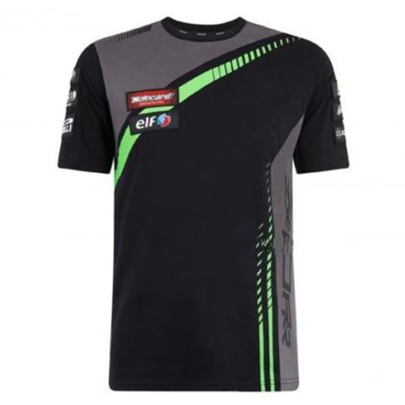 Коллекция 2018 года гоночная рубашка Moto GP с коротким рукавом для Kawasaki команда