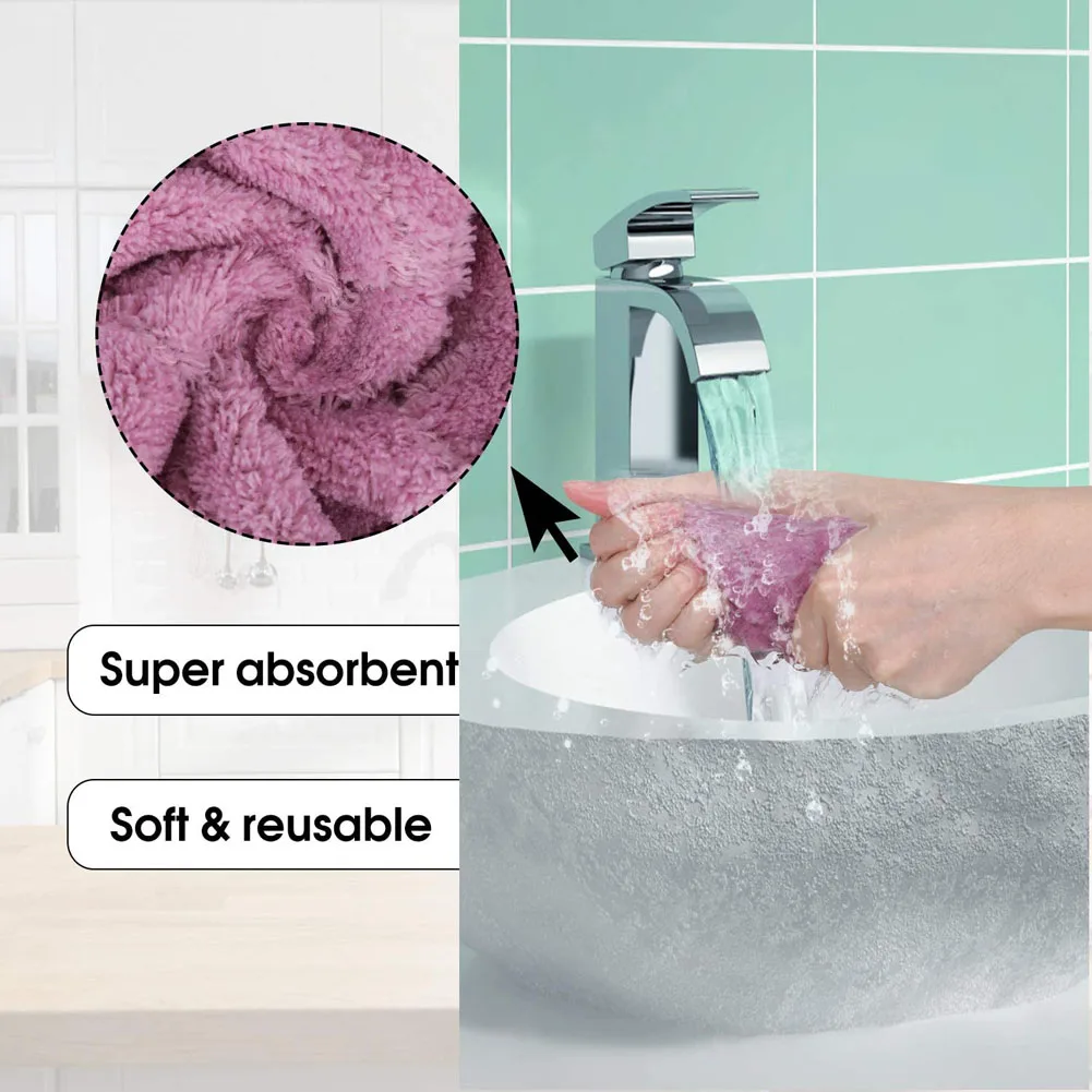 Microfiber Kitchen Dish Cloths 10pcs Super Absorbent High-efficiency Tableware Household Cleaning Towel