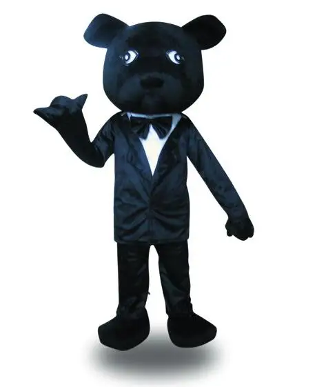 

Cosplay Costume Adult Size Black Suit Dog Mascot Costume Free Shiping Halloween Fancy Dress party