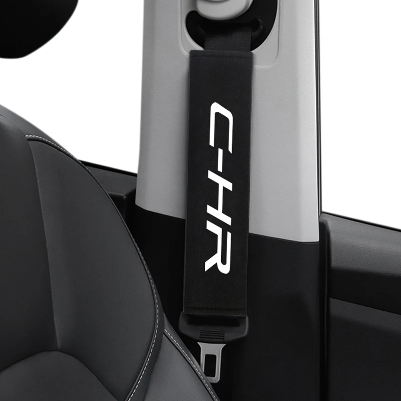 2 шт. Авто Наплечные накладки чехол для Toyota C-HR avensis auris hilux Camry RAV4 автомобильные эмблемы аксессуары Накладка для ремня безопасности автомобиля