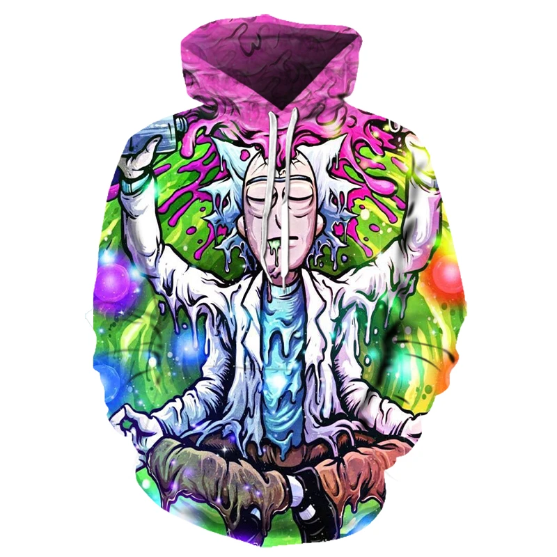 rick and morty 3d hoodie