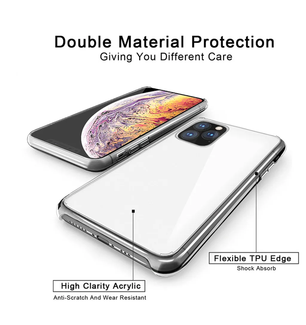 Компактный, элегантный, стильный, натуральный силикон для iPhone 11 Pro Max Тонкий Ультра силиконовый защитный чехол для телефона 6,5 Дюймов