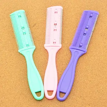 

Double Sided Magic Blade Comb Barbers Hair Cut Styling Razors Hairdressing Tools Plastic material made, durable and sturdy.