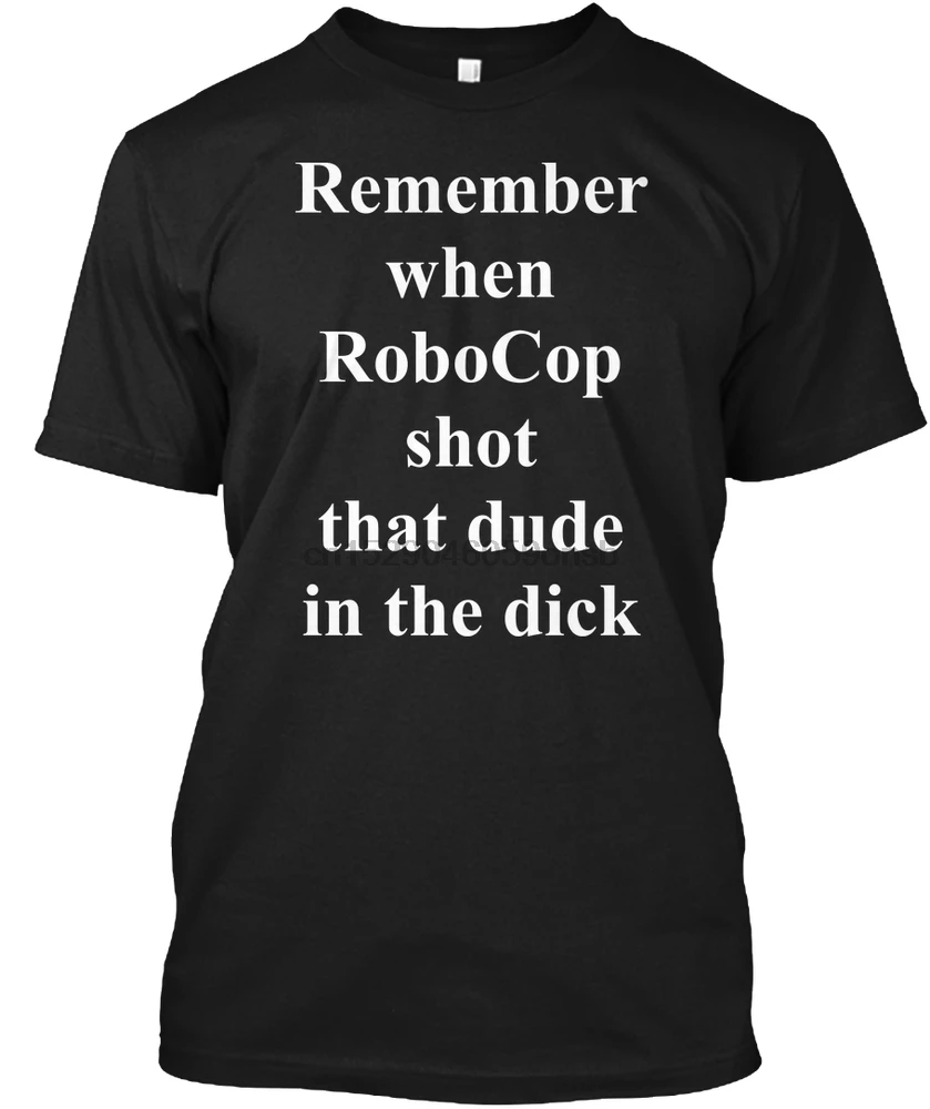 Мужская футболка с надписью Remember when RoboCop женская | одежда
