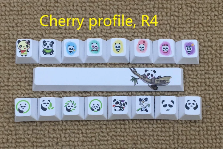 Краситель sub Panda keycap R4 механическая клавиатура Вишневый профиль пробел keycap PBT dyesub 6.25u