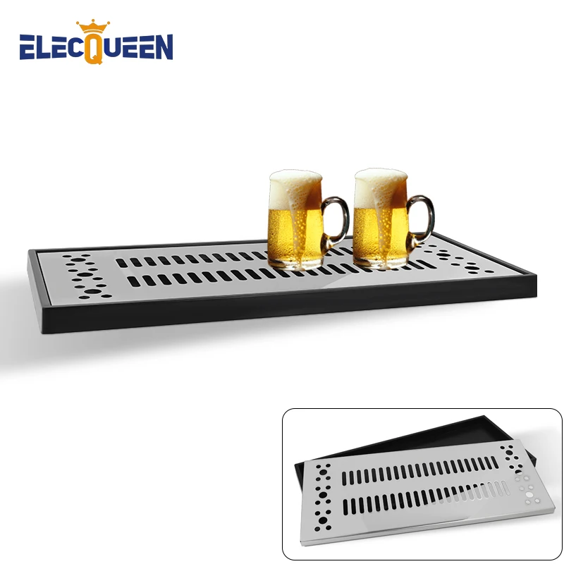 Homebrew Surface Mounted Beer Drip Tray,50cm Long Shape Kegerator Draft Tower Drip Tray for Beer Beverage No Drain Type Bar Tool