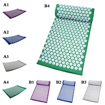 

Body Mat Relieve Stress Pain Spike Acupuncture Mat With Pillow Massager Cushion Massage Yoga Mat Acupressure Back